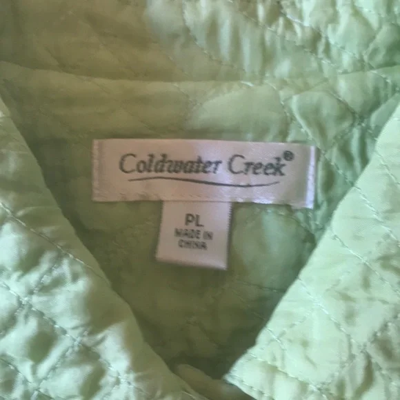 Coldwater Creek Silk Quilted Jacket Size PL Large Petite - Picture 10 of 17
